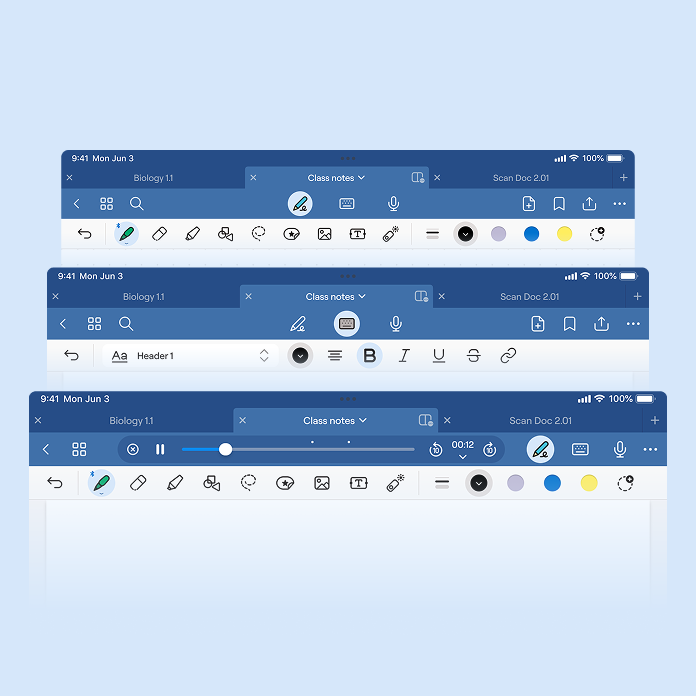 Multimodal document navigation in Goodnotes 6