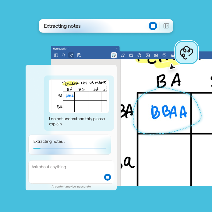 Multi-surface prompting in the Goodnotes AI agent